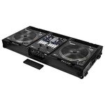 Odyssey FZRANE1272WBL DJ Coffin for Rane Seventy/Seventy Two Mixer & 2 Rane Twelves Controller - Heavy Duty Build - Easy Portable Wheels - Black Label