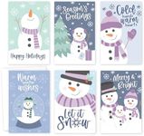 24 Christmas Cards With Envelopes - Blank Holiday Cards With Envelopes, Christmas Cards Bulk, Holiday Cards Bulk With Envelopes, Happy Holidays Cards With Envelopes Xmas Cards (Snowman)