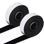 2 Rolls 0.6 x 40 Inch DIY Self Adhesive Heavy Duty Felt Strips Non Slip Felt Tape Felt Strip Roll for Furniture Hardwood Floors Protection, Cut into Any Shape, 80 x 0.6 x 0.12 Inches (Black)