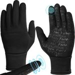 Mens Gloves for Cold Weather Winter Womens: 360° Touchscreen Water Resistant Windproof Thermal - Warm X-Large Black