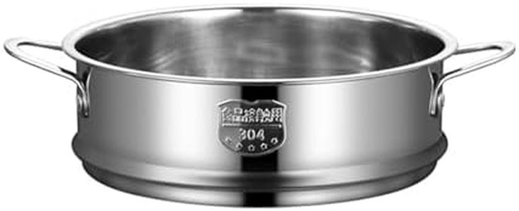 BinaryABC Stainless Steel Steamer Dumpling Steamer Food Steamer Basket Veggie Steamer Basket Rice Noodle Roll Steamer Insert Pot,20cm