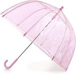 totes 2236 Girls Clear Bubble Umbrella, Pink, 38" Canopy