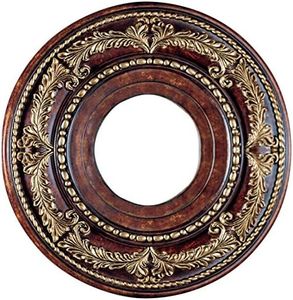 Livex Lighting 8204-63 Ceiling Medallion in Verona Bronze with Aged Gold Leaf Accents 0.1 x 0.1 x 1