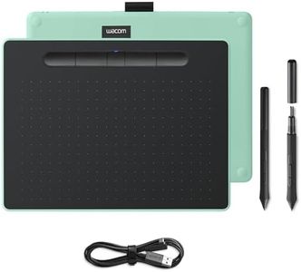 Wacom Intuos M Pistachio-green with Bluetooth – Drawing Tablet with Pen, Stylus Battery-free & Pressure-sensitive, Compatible with Windows & Mac, Perfect Tablet for Drawing, Graphics or Remote Working