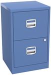 Bisley Home Filer A4 672x413x400mm Metal Filing Cabinet - Blue