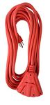 Bergen Industries Heavy-Duty Outdoor Triple Tap Extension Cord, 25', 14 AWG, 15A/125V AC, Orange