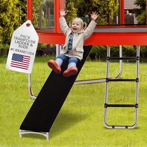 MOWAYSERS - Trampoline Ladder and Slide | Set of Ladder and Slide for Trampoline with Storage Bags Included, Portable and Lightweight | Trampoline Slide Ladder | Trampoline Accessories for Kids