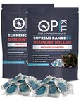 Opkill Rat Poison & Mouse killer Twin Pack - 300g Strongest Supreme Range Bait Available Single Feed Fast acting and Safe for Professional and Domestic use Professional Choice Paste Sachets