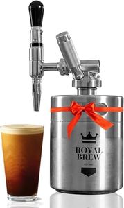 Royal Brew Nitro Cold Brew Coffee Maker Home Keg Kit System (G1 Stainless Steel 64 oz)