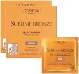 L'Oréal Paris Skincare Sublime Bronze Sunless Tanning Towelettes, Fast-Drying, Streak-Free Self Tanner, 6 ct.