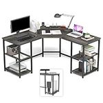 Elephance L-Shaped Desk with Shelve