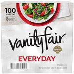 Vanity Fair Everyday Paper Napkins, 100 Count, Disposable Napkins Made Soft and Smooth for Everyday Meals