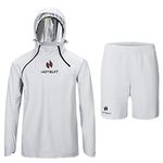 HOTSUIT Anti Rip Sauna Suit For Men With Lightweight Sweat Shorts and Sauna Jacket Weight Loss and Fitness Grey, L