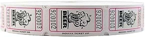 INDIANA TICKET CO. Single Roll Tickets, 2000, C - White - Beer