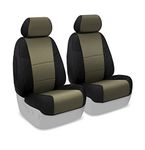 Coverking Custom Fit Front 50/50 Bucket Seat Cover for Select Toyota 4Runner Models - Spacermesh 2-Tone (Taupe with Black Sides)