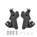 WeiSen Sissy Bar Docking Hardware Kit Gloss Black Bracket Compatible with 2014-2021 harley Touring Road King Electra Glide Street Glide Road Glide.