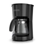 BLACK+DECKER Coffee Maker, 5 Cup, Small Space-Saving Compact Design, Black, CM0700BZ