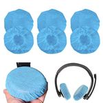 100 Pcs Nonwovens Earphone Covers Stretchable Headphone Covers, Dust for Most On Ear Headphones with 9-10.5cm Earpads, Blue