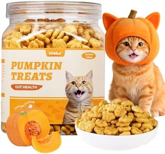 Wellix 13.5oz Healthy Cat Treats Pumpkin Flavor - Chicken Formula Kitten Snacks for Digestive Support - Cat Constipation Relief Low Calorie Food Topper for Cats
