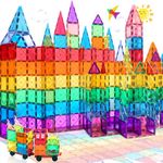 100PCS Magnetic Tiles Magnetic Blocks for Kids 3-5 6-8 8-10 Construction STEM Learning Resources Magnet Building Blocks Toddler Toys Christmas Birthday Gifts Toys for 3 4 5 6 7 8+ Year Old Boys Girls