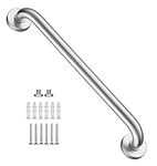 16 Inch Shower Grab Bar Satin Brushed Nickel, ZUEXT Stainless Steel Safety Grab Bar Handle, Bathroom Balance Bar, Safety Hand Rail Support - Handicap, Elderly, Injury, Senior Assist Bath Handle