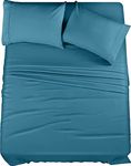 Utopia Bedding Full Bed Sheets Set - 4 Piece Bedding - Brushed Microfiber - Shrinkage and Fade Resistant - Easy Care (Full, Denim Blue)