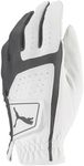 Puma Golf 2018 Men's Flexlite Golf Glove (Bright White-Quiet Shade, Medium, Left Hand)