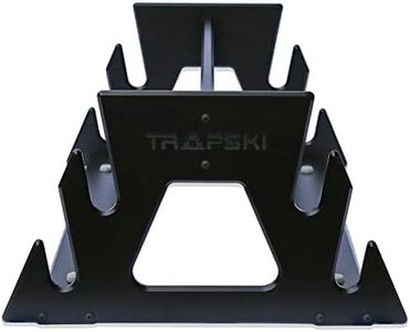 TRAPSKI All Mountain Ski and Snowboard Mobile Rack | Marine Grade HDPE Plastic | UV Protected | Premium Strap Included | 3 Year Warranty | Made in The USA | Veteran Owned Business… (Black, Quad)