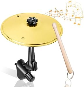 Meeynn Mini Car Cymbal for Air Vent - Portable Drum Crash Accessory with Mini Stick - Fun Musical Instrument Gadget for Drummers & Music Lovers - Creative Car Interior Decor & Gift (Gold)