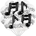 56 Pieces Music Note Balloons Music Themed Party Decorations Include 40 Music Notes Latex Balloon 16 Black Music Note Foil Balloons for Birthday Party