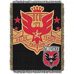 Northwest NOR-1MLS051010002RET DC United MLS Woven Tapestry Throw Blanket, 48 x 60, Black, 48" x 60"