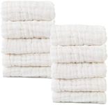 Baby Muslin Washcloths- Natural Mus