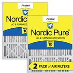 Nordic Pure 20x25x5 (4-3/8 Actual Depth) Lennox X6673 Replacement MERV 10 Pleated AC Furnace Air Filter, Box of 2