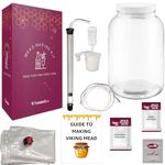 Standard Mead Making Kit - Reusable Make Your Own Mead Kit - Yields 1 Gallon of Mead | Beer Wine Fruit Wine Kombucha Compatibility.