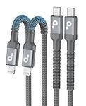 USB C to Lightning Cable 10FT, 2Pack USBC iPhone 13 Charging Cable Fast Charger MFi Certified Type C Cord ​Compatible with iPhone 14 13 12 11 Pro Max Mini X XS XR 8 Plus 10 SE iPad 8th (Grey)