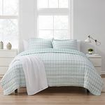 Sweet Home Collection Vintage Soft and Luxurious Bedding with Pillow Shams, Polyester, Plaid Teal, Queen