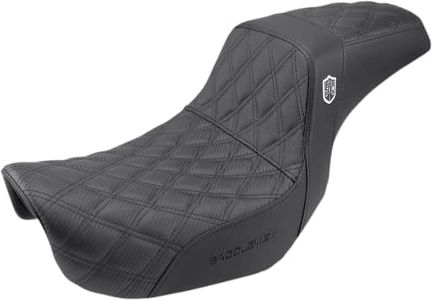 Saddlemen 0803-0629 SC80604DB Pro Series SDC Performance Grip Seat 06-17 DYNA MODELS, Black With Black Stitch