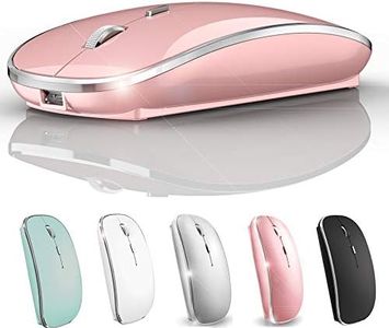 Wireless Mouse for MacBook Pro MacBook Air Mac iMac Desktop Computer Chromebook Win7/8/10 PC HP Dell Laptop (Rose Gold)