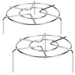 HULISEN Steamer Rack for Pots, 3" and 1-3/4" Tall Trivet for Instant Pot 6 Qt and 8 Qt, 18/8 Stainless Steel Steaming Rack Fit Pressure Cooker (7.5" Dia - 2Pcs)