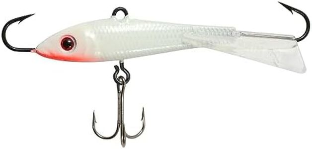 Northland Fishing Tackle Puppet Minnow Darting Fishing and Ice Fishing Lure for Walleye, Pike, Trout, and Panfish, Glo White, 1 Oz, 1/Cd