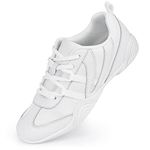 CADIDL Cheer Shoes for Women White Cheerleading Athletic Dance Shoes Girls Flats Tennis Walking Sneakers, L008-women, 7