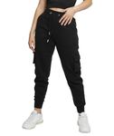 JMOJO Cargo Trousers Women UK - High Waisted Tapper Cargo Pants Women with Pockets - Womens Cargo Trousers with Adjustable Waistband - Best for Outdoor and Beach Parties