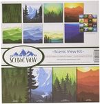 Reminisce Scenic View Scrapbnook Scrapbook Collection Kit, Multi Color Palette, 12x12 inches