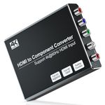 MISOTT 4K/60Hz HDMI to Component Converter with Scaling Function, HDMI to YPbPr Converter, Compatible with HDMI 2.0 Input and 480i/576i Component Output for DVD/PS3/PS4/PS5/Amazon Fire TV Sticks