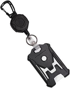 CATO Retractable Badge Holders, Tactical ID Card Holder, Durable 31.5” Retractable Badge Reel Key Chain. 9oz Retraction Heavy Duty Retractable Keychain (Black)