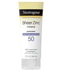 Neutrogena Sheer Zinc Dry Touch Spf#50 Sunscreen 3 Ounce (88ml)