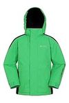 Mountain Warehouse Raptor Kids Ski Jacket, Boys & Girls Snow Coat Spectra Green 11-12 Years