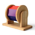 Shumee Wooden Montessori Rainbow Spinner Toy (6 Months+) | Multicolor | Learning Tool | Non Toxic Colors | Organic & Safe