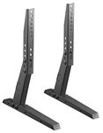 RICOO TV Stand FS309-S Rack Monitor Mount Universal LED Curved Television Unit Pedestal Shelf Table Screen Heightening Plinth Frame 32"-47" Inch VESA 50x50 400x200 Black