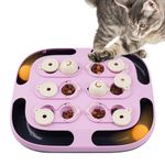 LACCEN Cat Puzzle Feeder, 2 in 1 Interactive Cat Toys for Indoor Cats Track Ball Toys, Mental Stimulation Puzzle Games Funny Food Slow Feeder Treat Dispenser Enrichment Toy